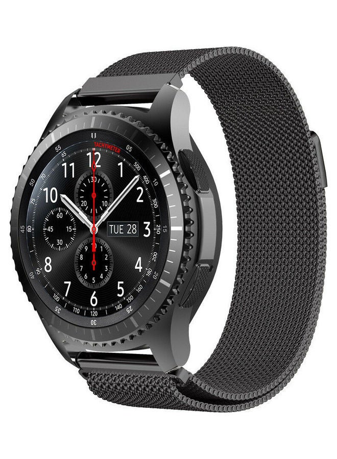 MARGOUN - Milanese Loop Replacement Band For Samsung Gear S3 Classic/Frontier Black - Image 1