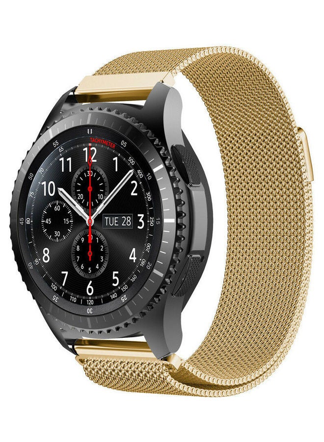 MARGOUN - Milanese Loop Replacement Band For Samsung Gear S3 Classic/Frontier Gold - Image 1