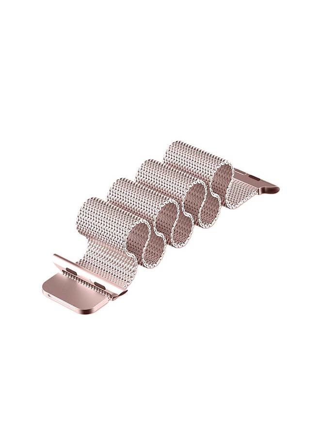 MOCOM - Milanese Loop Stainless Steel Replacement Band for Apple Watch Series 7 45mm Rose Gold - Image 1
