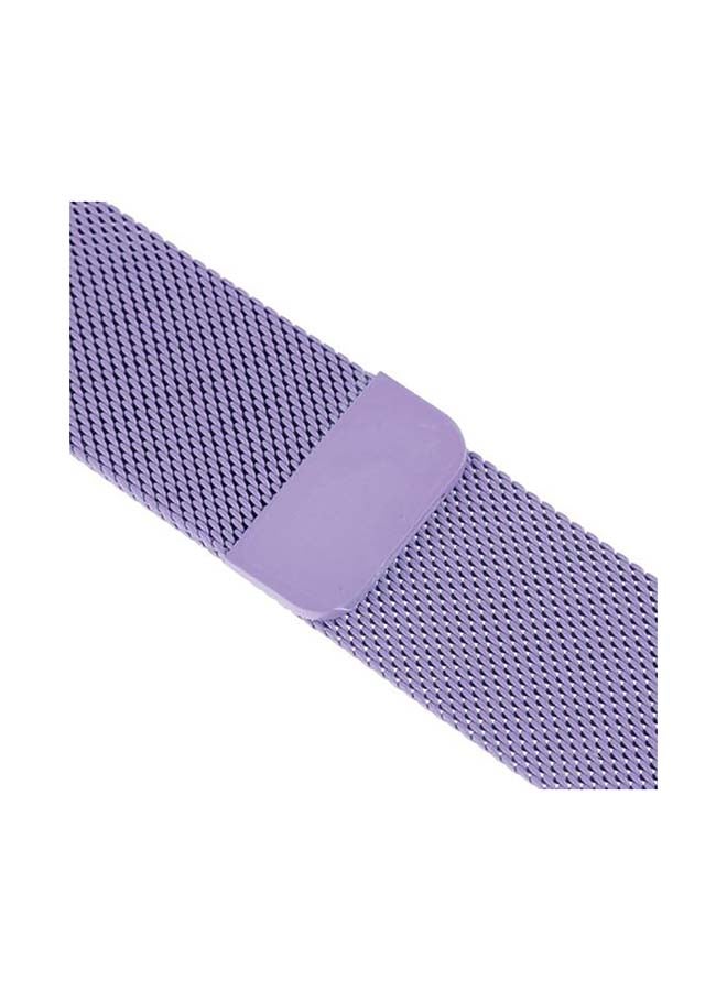 MOCOM - Milanese Loop Stainless Steel Replacement Band for Apple Watch Series 7 45mm Violet - Image 1