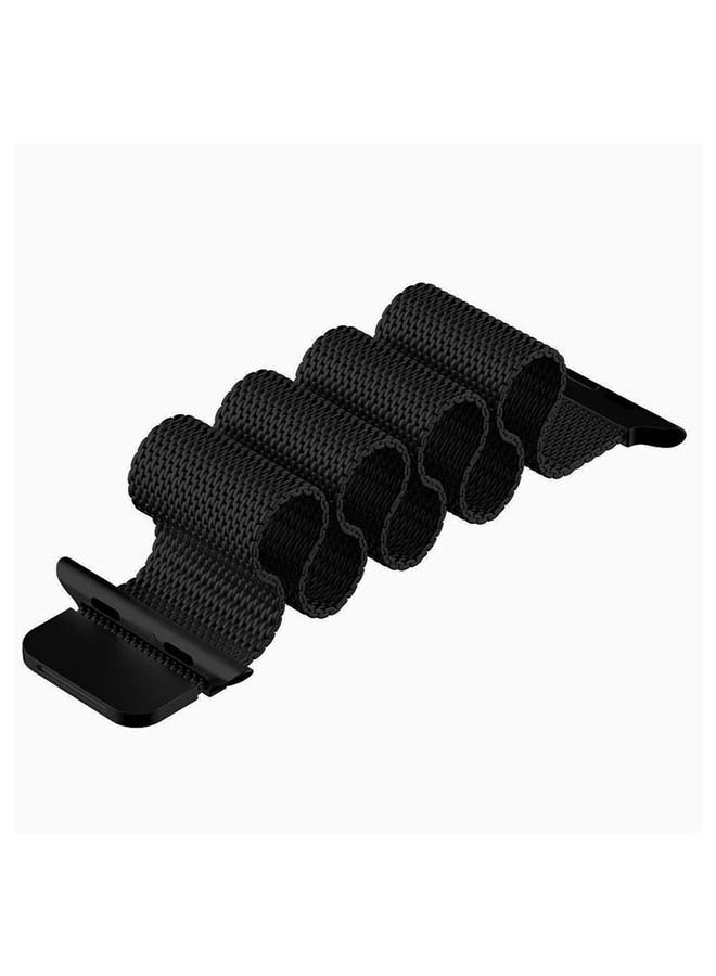 MOCOM Milanese Loop Stainless Steel Replacement Band for Apple Watch Series 7 41mm Black  - Image 2