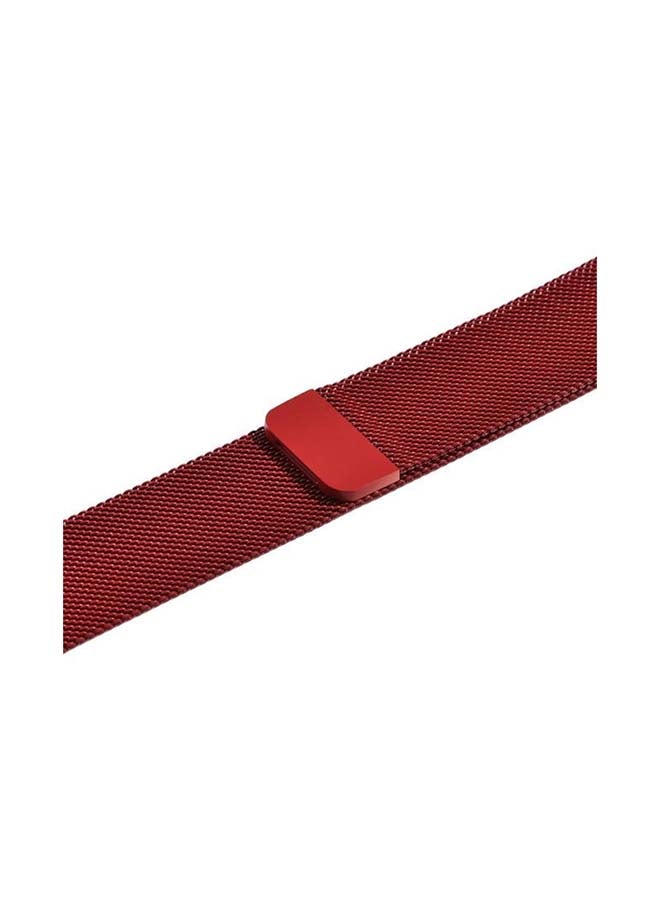 MOCOM - Milanese Loop Stainless Steel Replacement Band for Apple Watch Series 7 41mm Red - Image 1