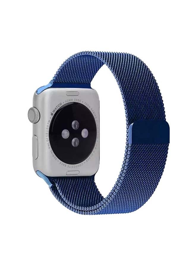 موكوم سوار ميلانيز بديل من الستانلس ستيل لساعة يد أبل سيريز 7 قياس 41 مم أزرق - Image 1