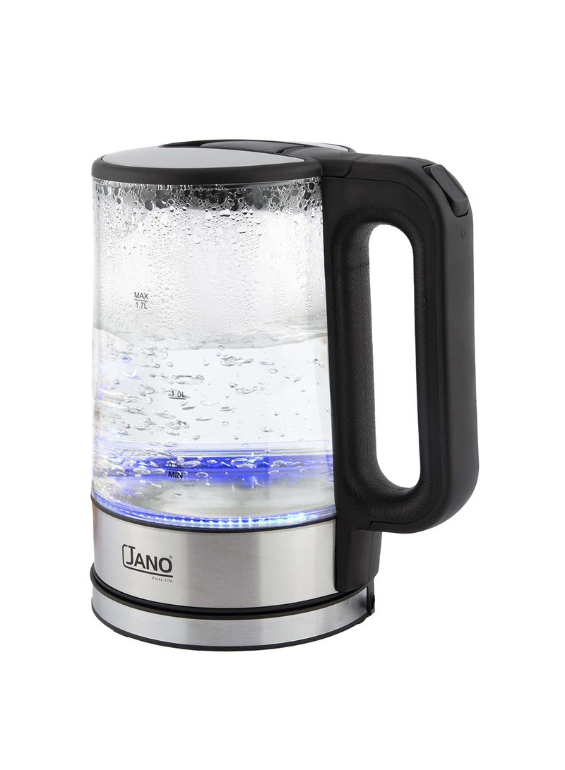 Jano Electric Glass Kettle 1.7 L 2200 W E03219 Silver/Black/Clear - Image 5
