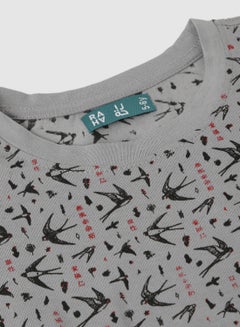 RAHA Boys Printed T-Shirt Black / Grey  - Image 3