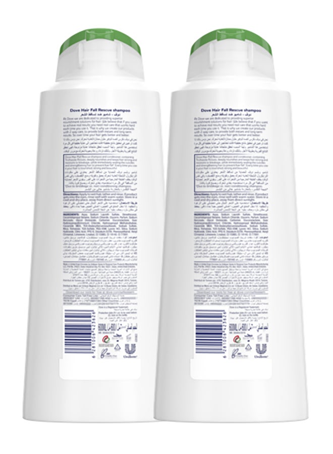 Dove - Shampoo Hair Fall Multicolour 2x400ml - Image 1