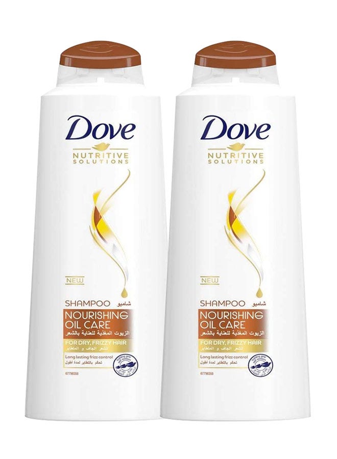 Dove - Shampoo Nourishing Oil Multicolour 2x400ml - Image 1