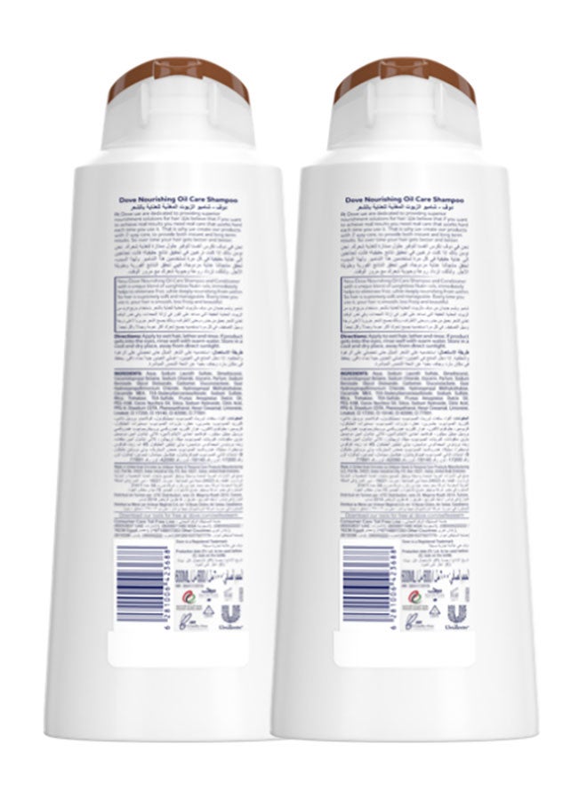 Dove - Shampoo Nourishing Oil Multicolour 2x400ml - Image 1