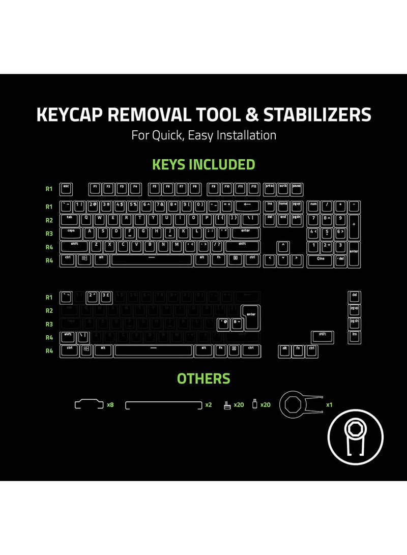 RAZER Phantom Keycap Upgrade Set For Mechanical And Optical Gaming Keyboards - White  - Image 4