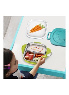 Generic Lunch Box 3 Compartment Japanese Lunch Box Green 21.30x6.80x8.20cm  - Image 3