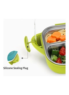 Generic Lunch Box 3 Compartment Japanese Lunch Box Green 21.30x6.80x8.20cm  - Image 4