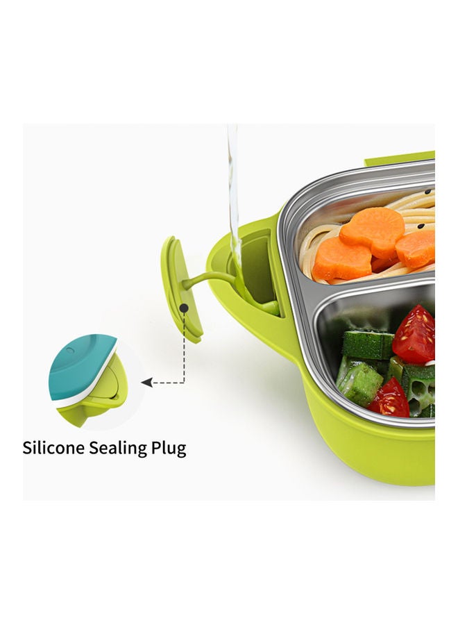 Lunch Box 3 Compartment Japanese Lunch Box Green 21.30x6.80x8.20cm - Image 4