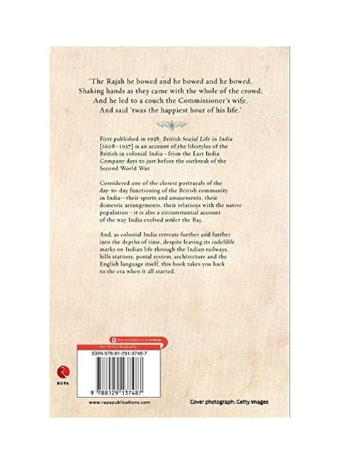 British Social Life In India paperback english - 9/1/2015