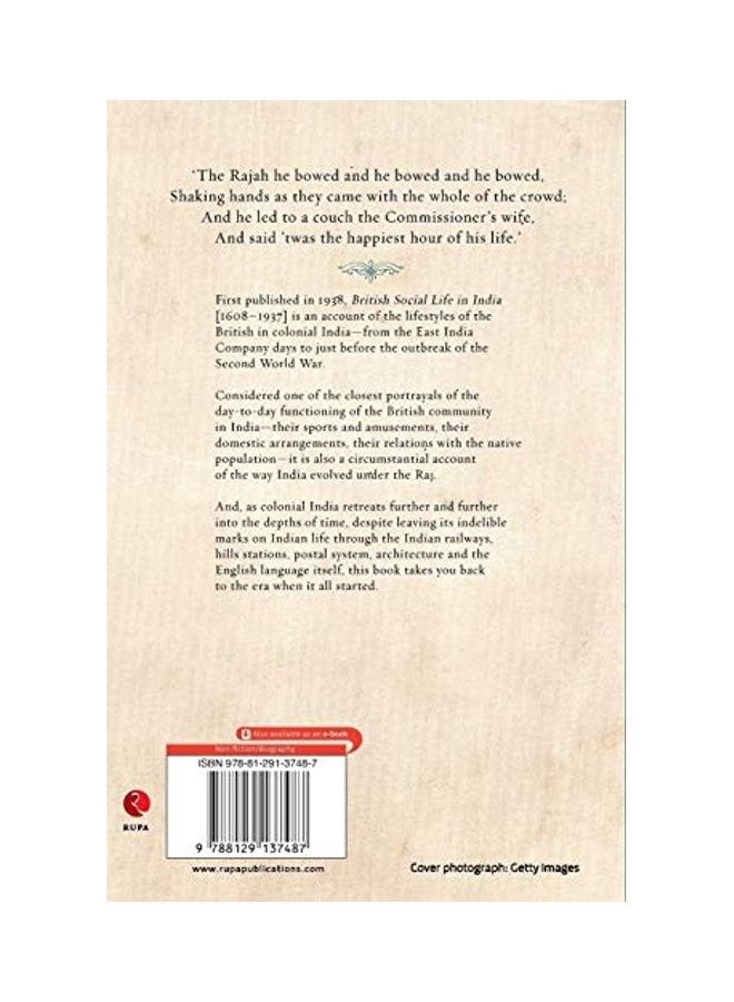 British Social Life In India paperback english - 9/1/2015