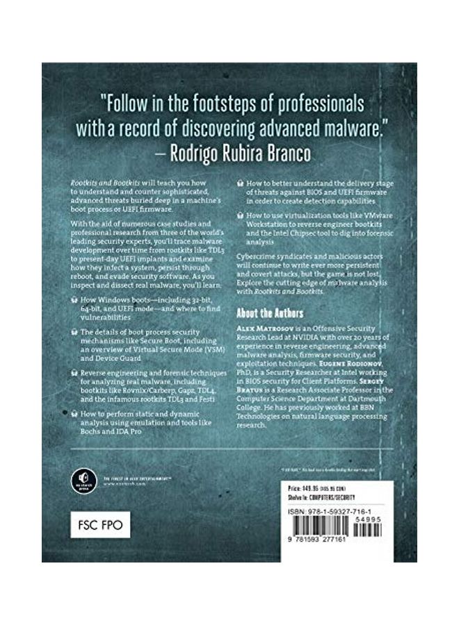 Rootkits and Bootkits paperback english - 5/3/2019