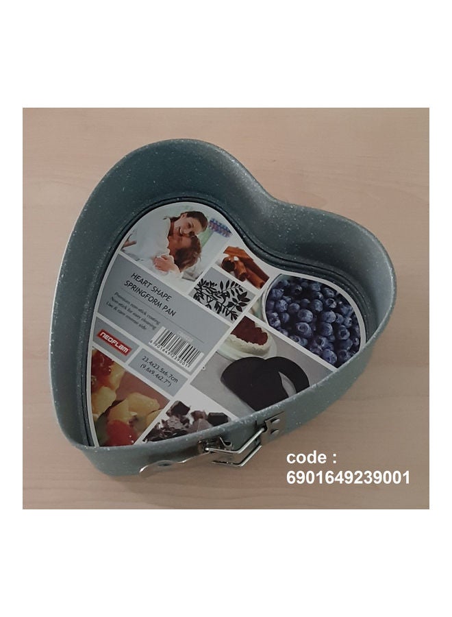 Neoflam Non-Stick Heart-Shaped Springform Cake Tin Grey 23.4x23.5x6.7cm - Image 2