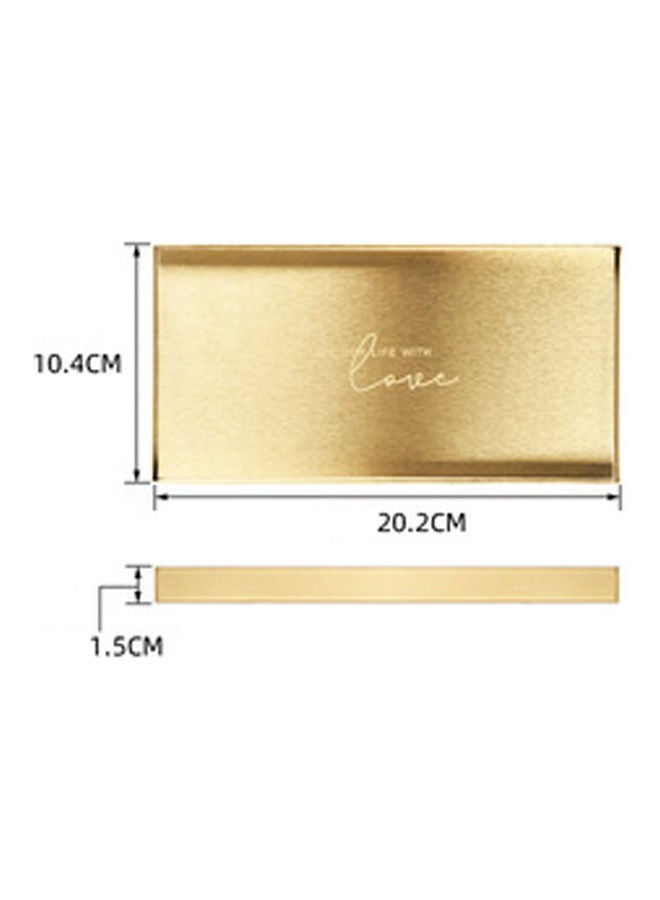 Arabest Rectangle Tray Gold 20.2x10.4x1.5cm  - Image 1
