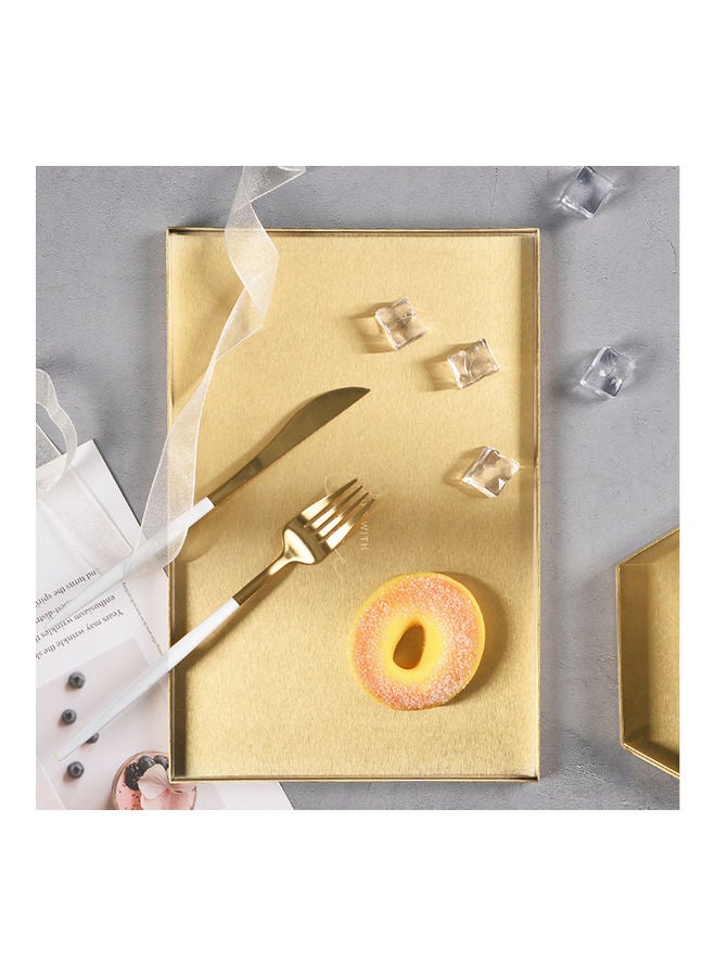Arabest Rectangle Tray Gold 20.2x10.4x1.5cm  - Image 5
