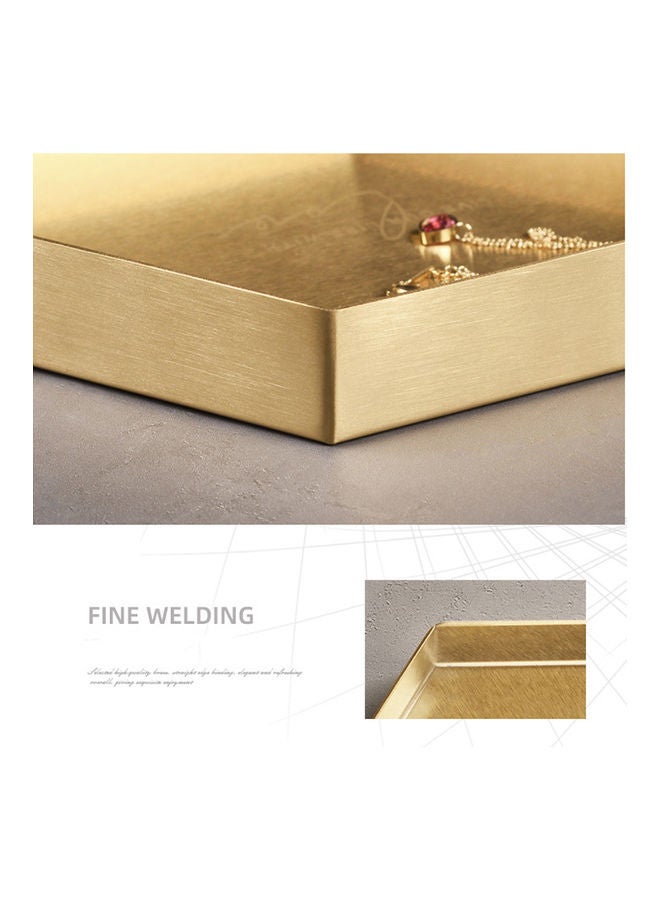 Arabest - Rectangle Tray Gold 20.2x10.4x1.5cm - Image 1