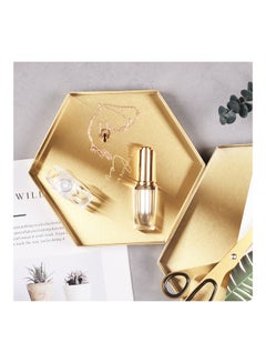 Arabest Hexagonal Tray Gold 17.4x10x2.5cm  - Image 2