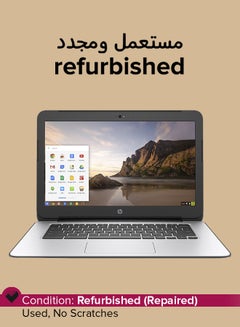 HP Refurbished - Chromebook G4 (2015) Laptop With 14-Inch Display,Intel Celeron Processor/2nd Gen/4GB RAM/16GB SSD/256MB Intel HD Graphics English Black  - Image 1