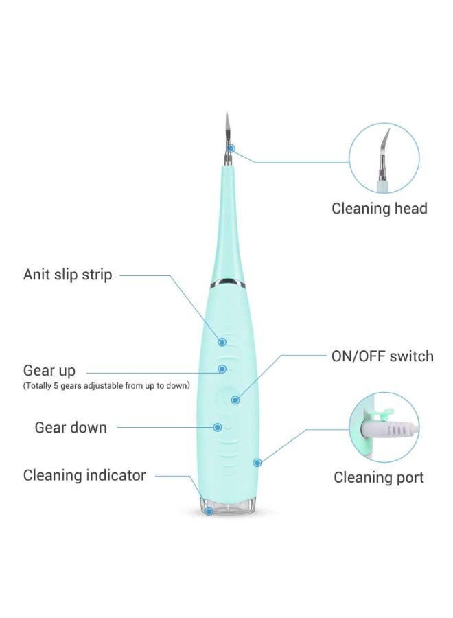 5-Modes Electric Dental Calculus Remover Blue/Silver - Image 4