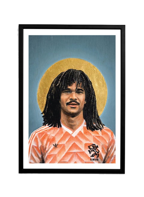 Ruud Gullit Netherlands Art Poster With Frame Multicolour