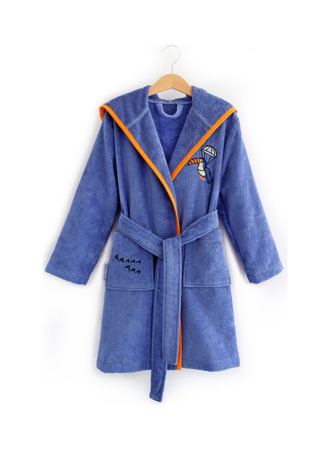 Milk & Moo Flying Toucan Kids Bath Robe Lilac 72x42x42cm  - Image 1