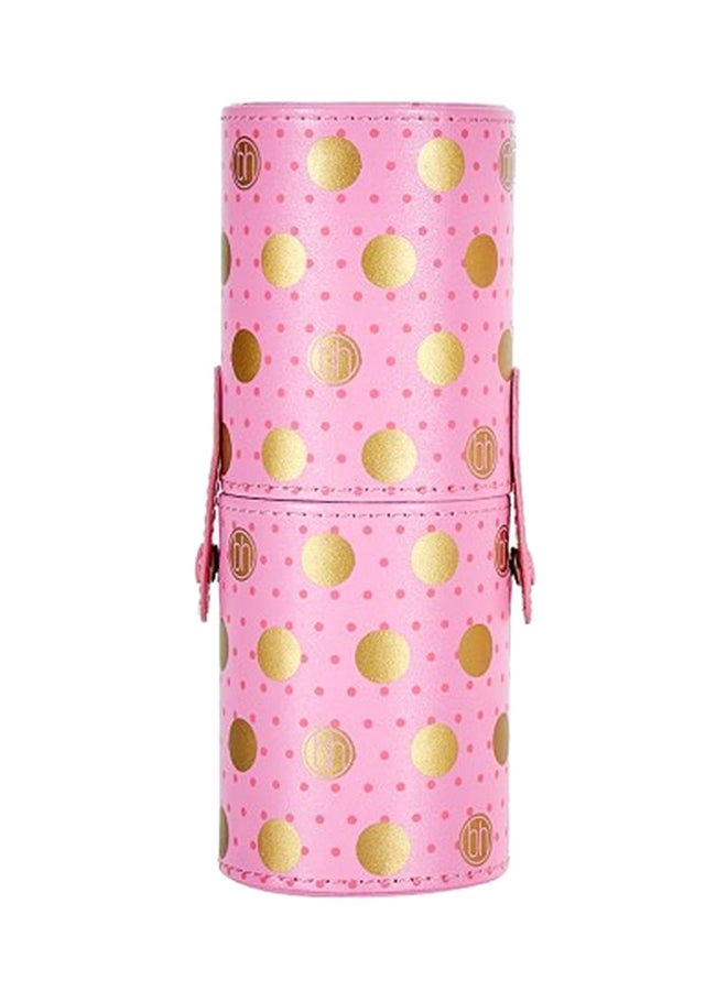 BH Cosmetics 11-Piece Makeup Brush Set Dotted Bag Pink  - Image 2