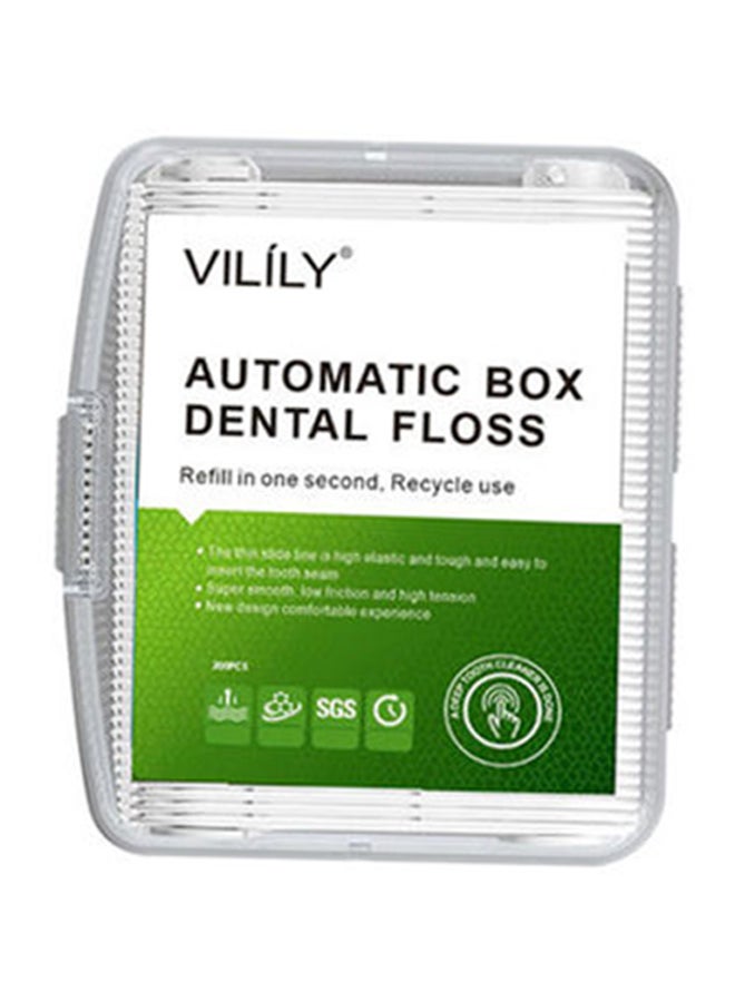 VILILY 200-Piece Automatic Box Dental Floss & Floss Refill White  - Image 1