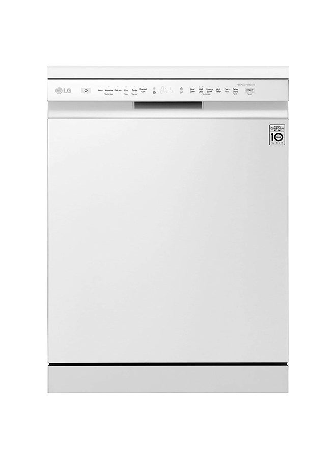 LG - 14 Place 9 Programs Settings Free Standing Dishwasher 100 kW DFB512FW White - Image 1