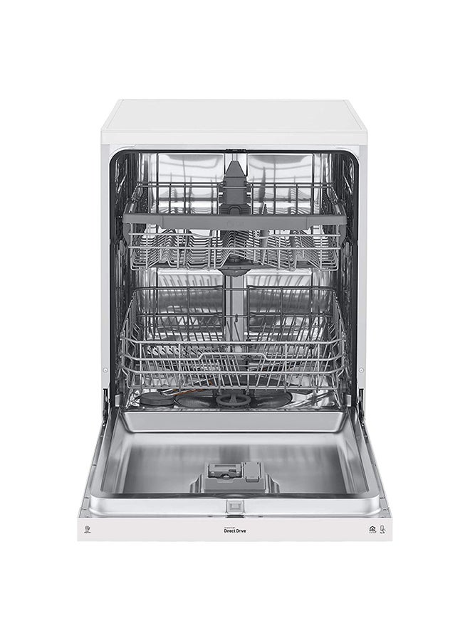 LG - 14 Place 9 Programs Settings Free Standing Dishwasher 100 kW DFB512FW White - Image 1