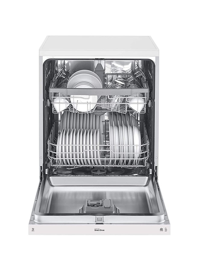 LG - 14 Place 9 Programs Settings Free Standing Dishwasher 100 kW DFB512FW White - Image 1