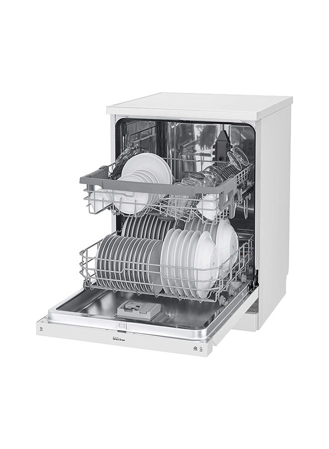 LG - 14 Place 9 Programs Settings Free Standing Dishwasher 100 kW DFB512FW White - Image 1