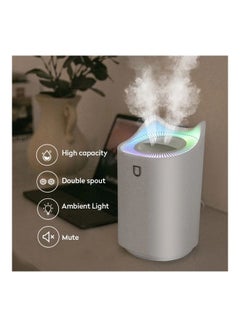 Arabest USB Dual Spray Household Mute Aroma Air Humidifier PSM-Air02 White  - Image 2