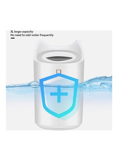 Arabest USB Dual Spray Household Mute Aroma Air Humidifier PSM-Air02 White  - Image 4