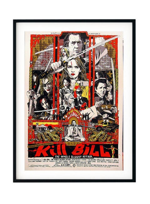 Kill Bill Volume 2 Movie Poster With Frame Multicolour 30x40cm