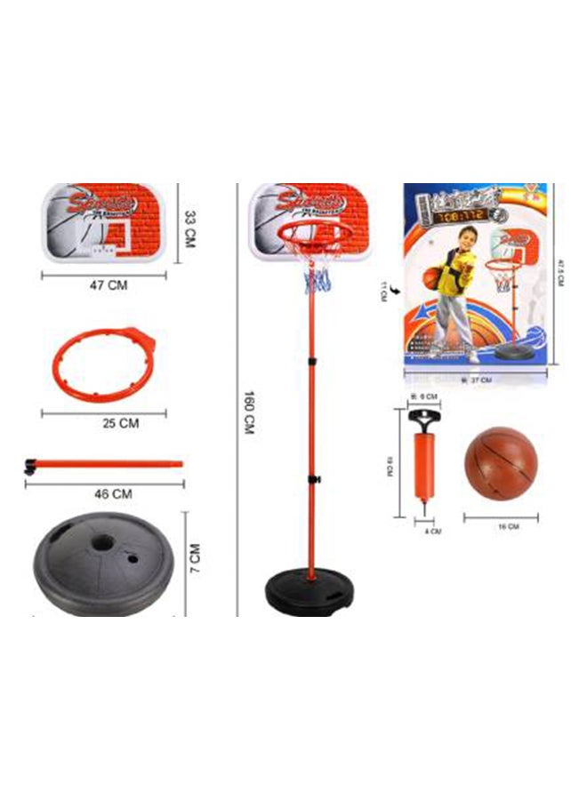 Portable Adjustable Indoor Outdoor Easy Assembled Basketball Stand With Ball