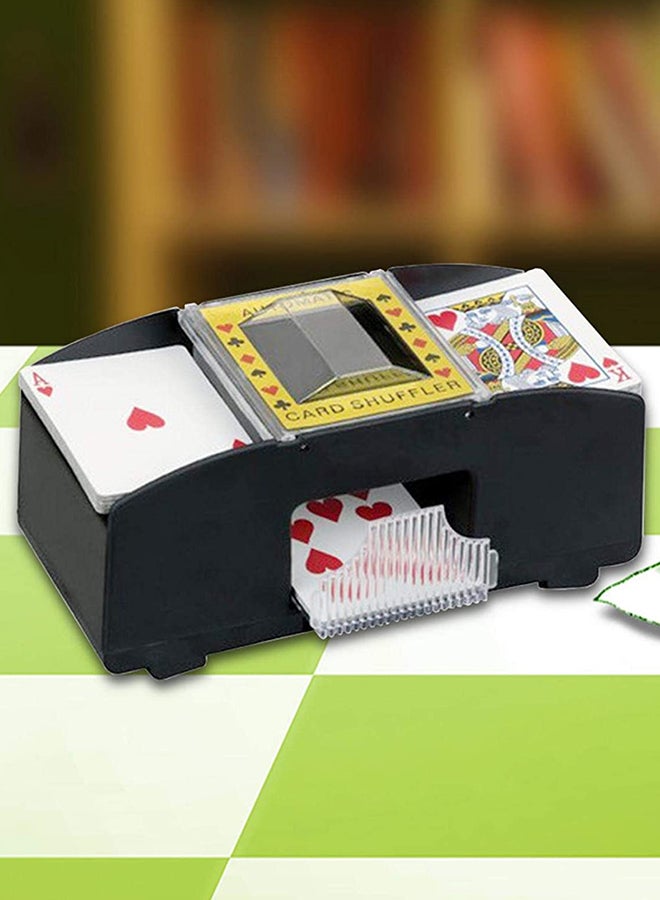 Plastic 2 Decks Automatic Card Shuffling Machine Dispenser 21.3x20.6x11.7cm - v1634645938/N15686889A_5