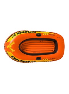 INTEX Comfort And Rigidity Inflatable Explorer 200 Boat, Orange/Yellow/Black 185x94x41cm  - Image 2
