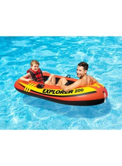 INTEX Comfort And Rigidity Inflatable Explorer 200 Boat, Orange/Yellow/Black 185x94x41cm  - Image 5
