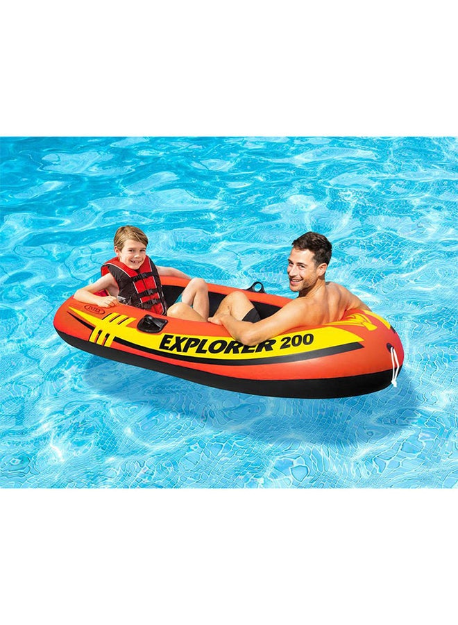 INTEX Comfort And Rigidity Inflatable Explorer 200 Boat, Orange/Yellow/Black 185x94x41cm  - Image 5