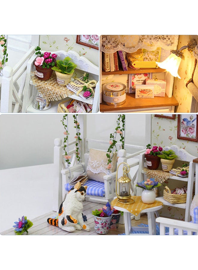 Generic - Non-Toxic Creative Imaginative Doll House Miniature Kit With Led Lights And Furniture - Image 1