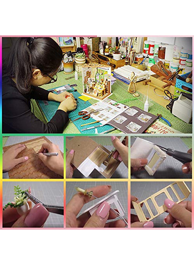 Generic - Non-Toxic Creative Imaginative Doll House Miniature Kit With Led Lights And Furniture - Image 1