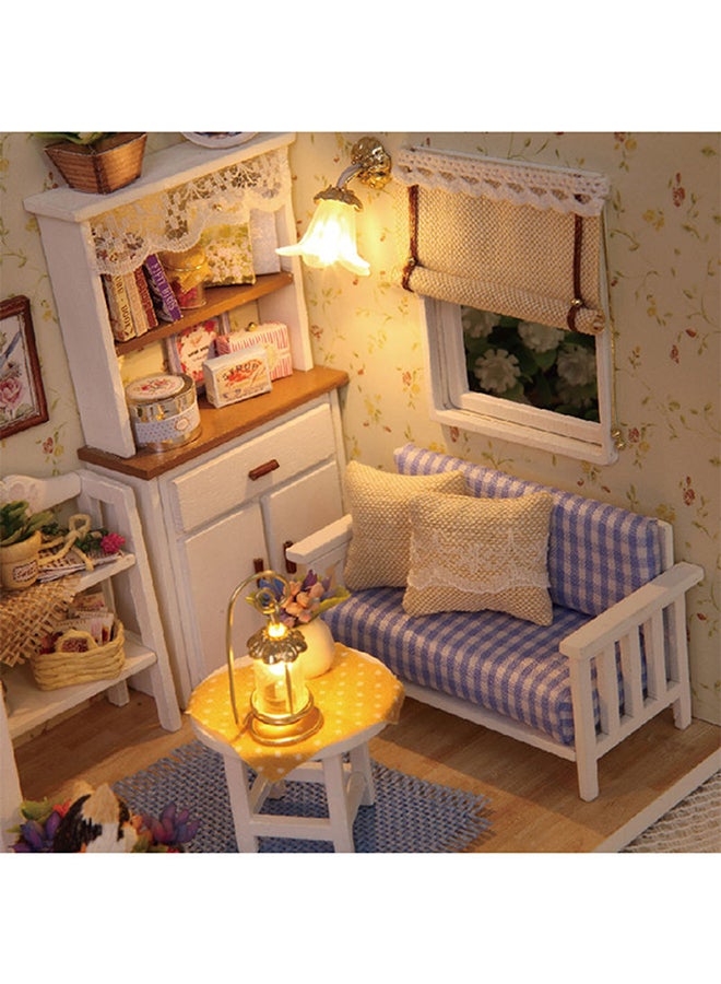 Generic - Non-Toxic Creative Imaginative Doll House Miniature Kit With Led Lights And Furniture - Image 1