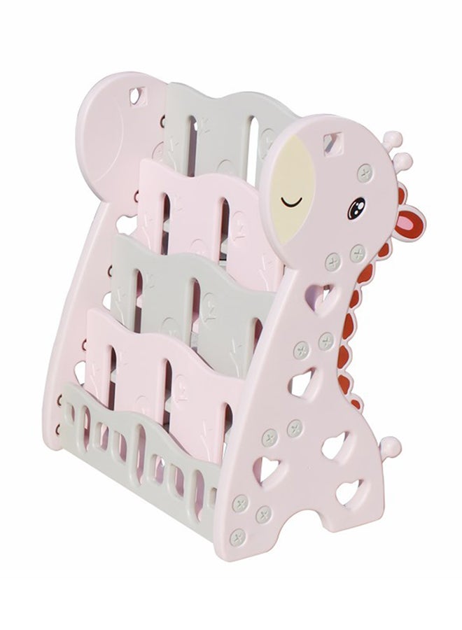 Baby love Simple And Stylish Strong Capacity Giraffe Book Shel For Kids 9Kg, Pink 95x65x33cm  - Image 1