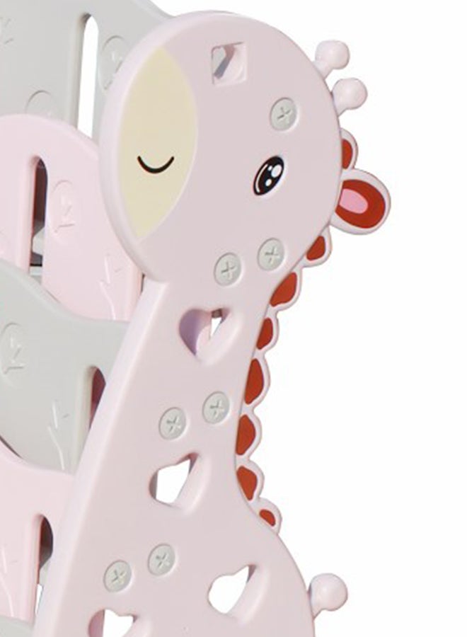 Baby love Simple And Stylish Strong Capacity Giraffe Book Shel For Kids 9Kg, Pink 95x65x33cm  - Image 3