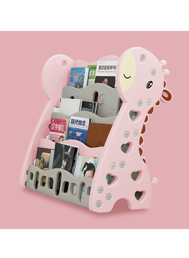 Baby love Simple And Stylish Strong Capacity Giraffe Book Shel For Kids 9Kg, Pink 95x65x33cm  - Image 5
