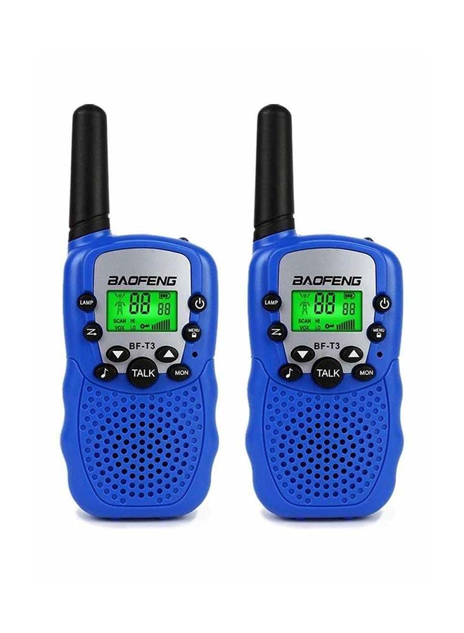 Generic - 2-Piece T-3 Walkie Talkie Set 14Cm Requires 1Aaa Batteries Blue Color For 7+ Years Age Group Kids 14cm - Image 1