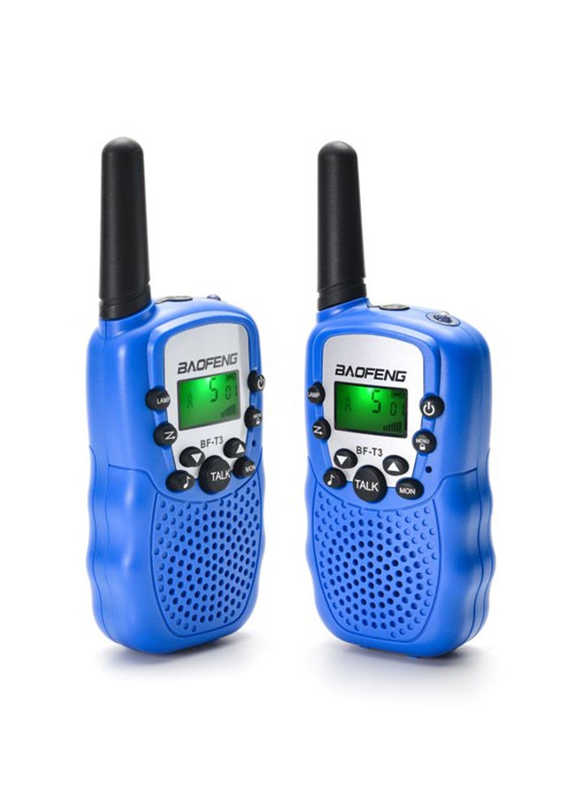 Generic - 2-Piece T-3 Walkie Talkie Set 14Cm Requires 1Aaa Batteries Blue Color For 7+ Years Age Group Kids 14cm - Image 1